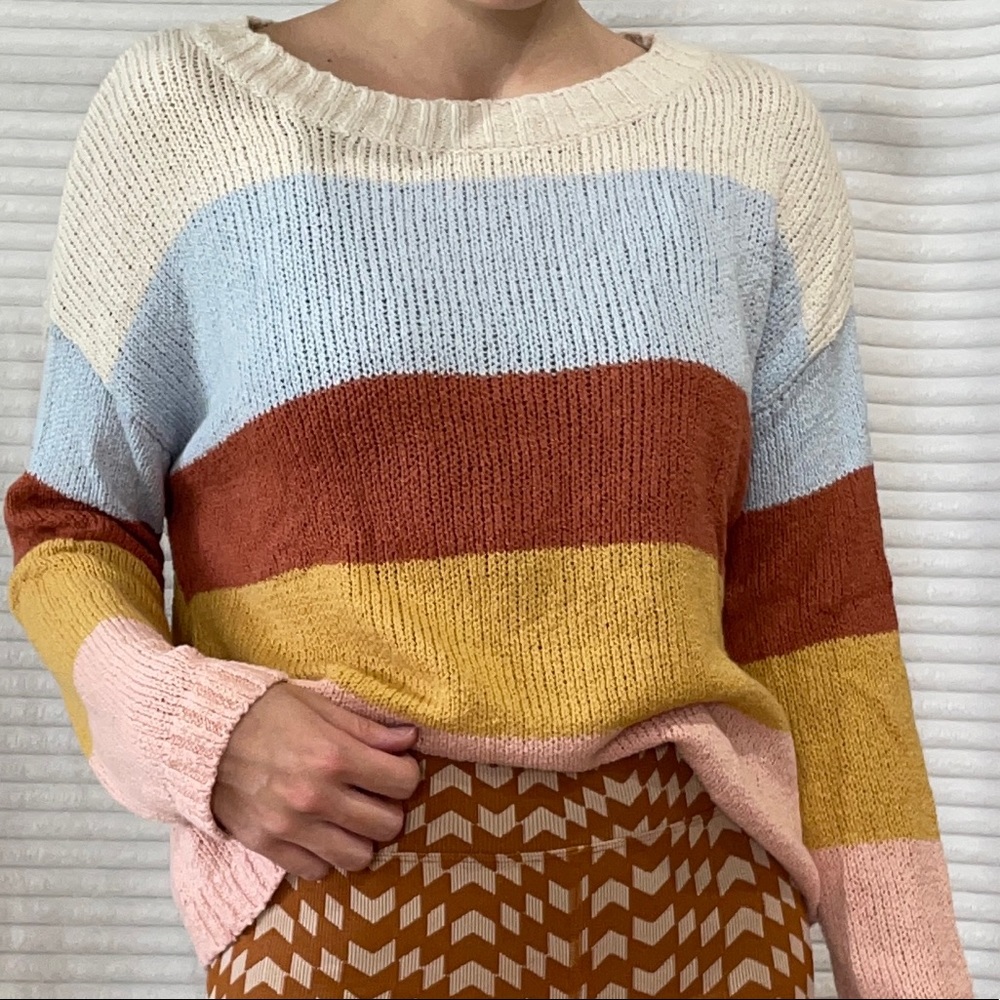 Billabong Color Block Knit Spring Summer Sweatet